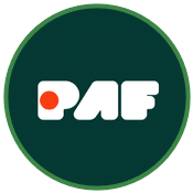 Rund Paf logga i Paf poker recension