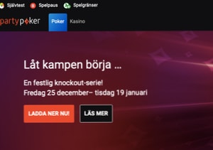 PartyPoker startsida