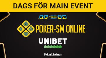 Reklambild för Main Event i poker-SM online