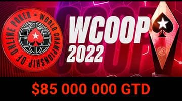 Logga WCOOP 2022 och texten $85 000 000 GTD