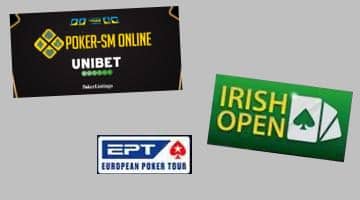 Loggor live-turneringar: EPT, Irish Open och Online-SM