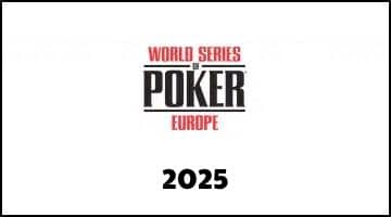 Loggan för WSOPE. Under loggan står årtalet 2025