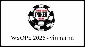 Loggan för WSOPE. Under loggan står det "WSOPE 2025 - vinnarna"
