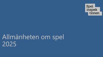 Bild på rapporten Allmänheten om spel 2025 med Spelinspektionens logga